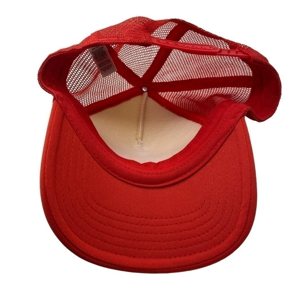 Budweiser Mens Truckers Hat Baseball Cap Mesh Red White Logo Snapback Mesh